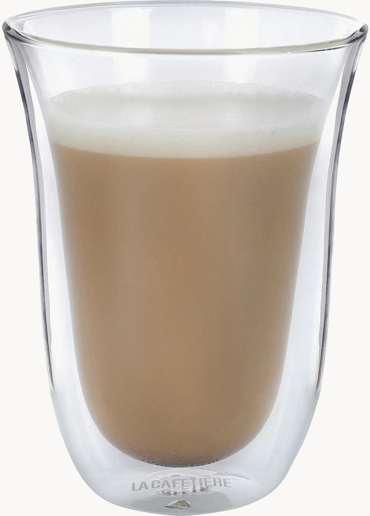 Set di 2 bicchieri da caffè latte a doppia parete La Cafetière