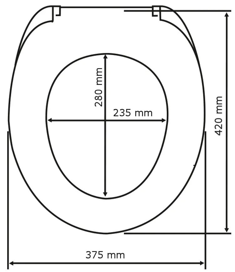 Sedile per wc bianco con chiusura facilitata , 44 x 37 cm Kos - Wenko