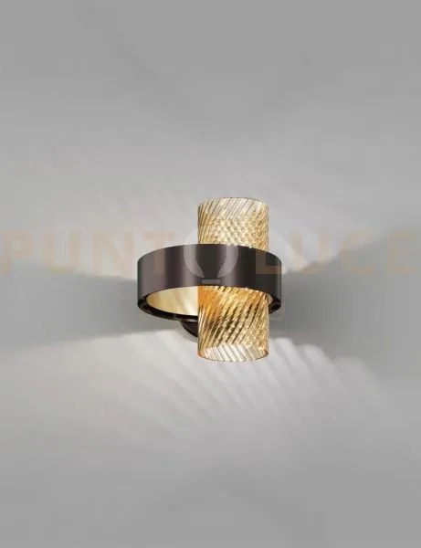 Armonia applique a parete 25 ambra rigadin nickel nero satinato_oro...