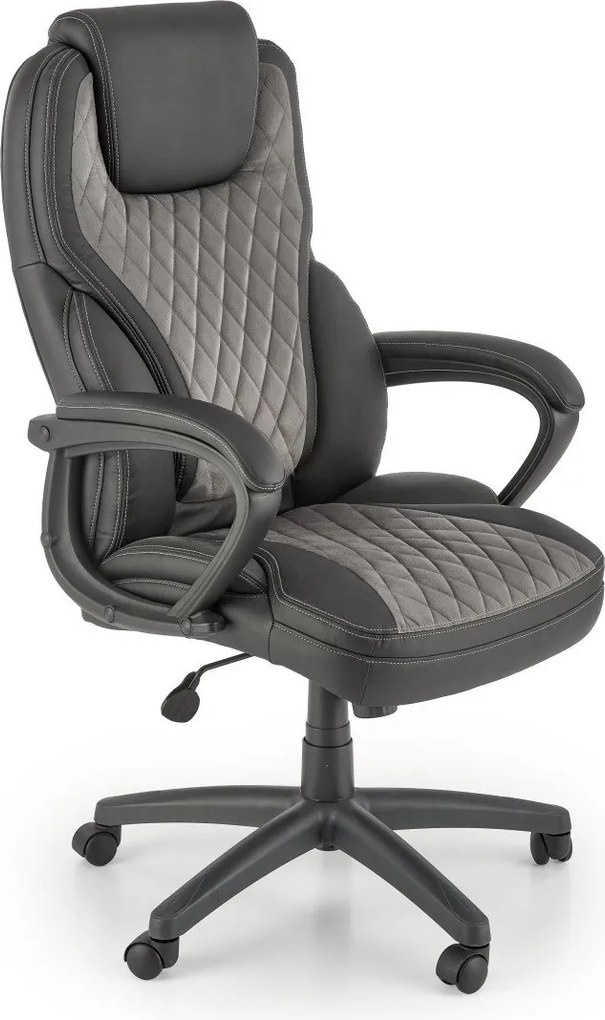 Sedia da ufficio Gandalf in nero/grigio - H120 cm