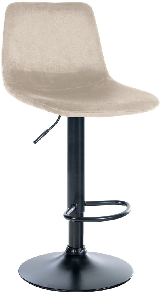 Sgabello Barhocker Divo Samt: Eleganza E Comfort Senza Tempo / Creme / Schwarz