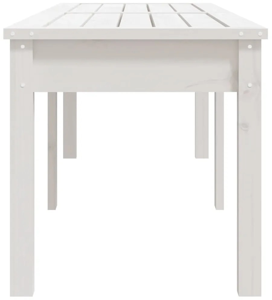 Panca giardino 2 posti bianca 159,5x44x45cm legno massello pino