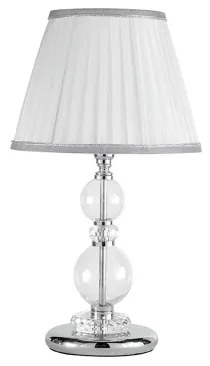 Lampada da tavolo BACH 25x45 cm in vetro trasparente Cromo