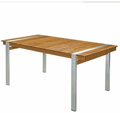 Tavolo da Pranzo Norah 220 x 100 x 74 cm Legno Acciaio inossidabile