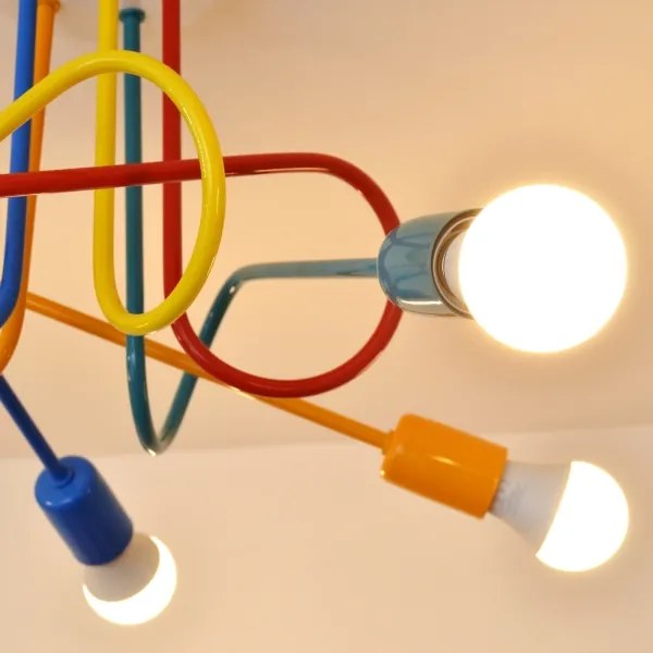 Lampadario LED da soffitto per bambini OXFORD 5xE27/15W/230V