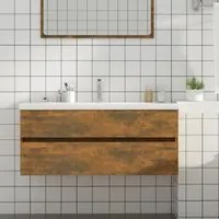 Mobile Lavabo Rovere Fumo 100x38,5x45 cm Legno Multistrato cod mxl 25353