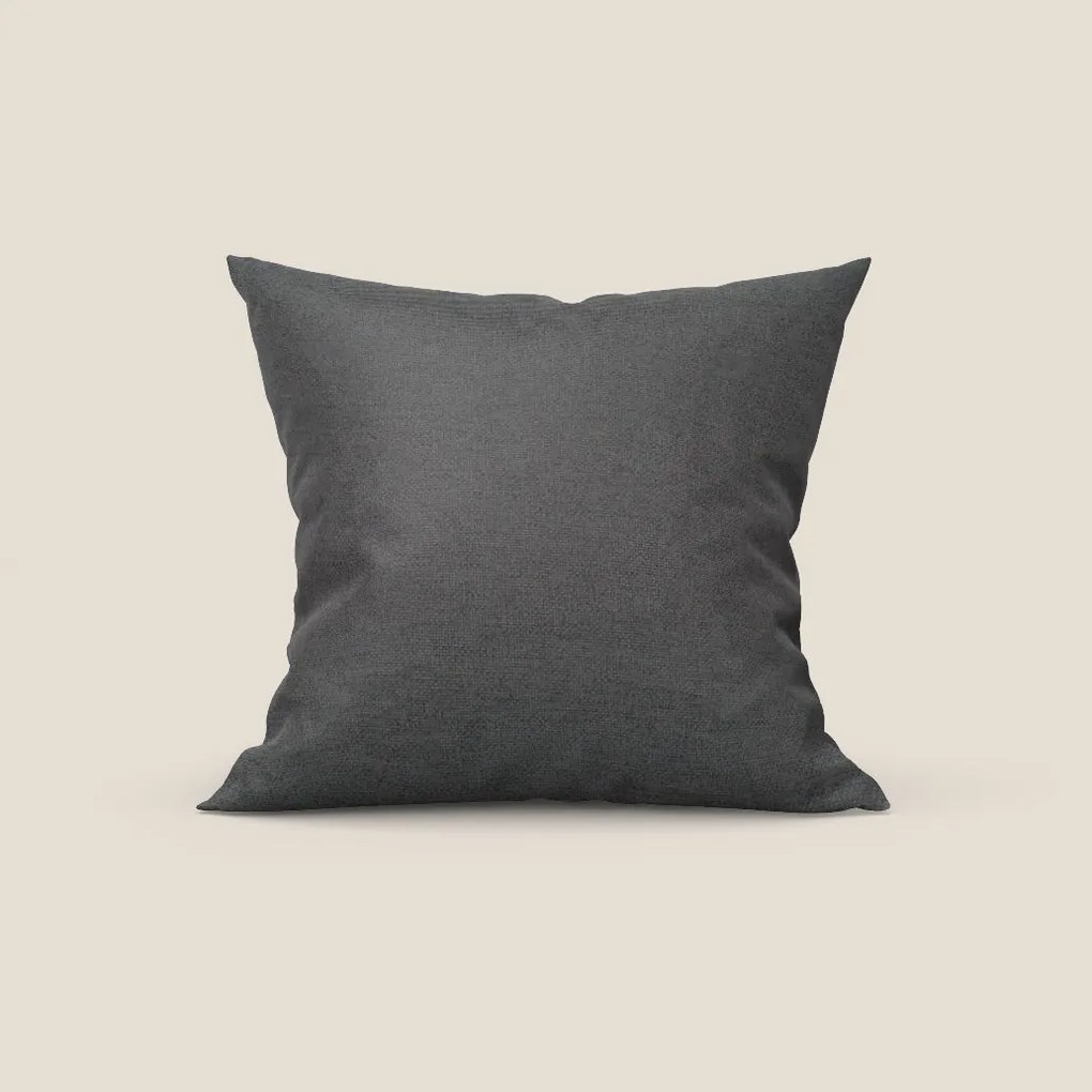 Tobago cuscino disponibile in diversi colori realizzato in tessuto fiammato simil cotone impermeabile T19 antracite
