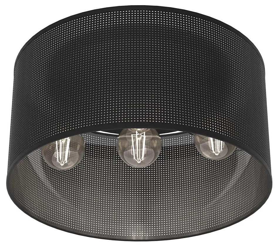 Lampadario a plafone LOFT SHADE 3xE27/60W/230V nero