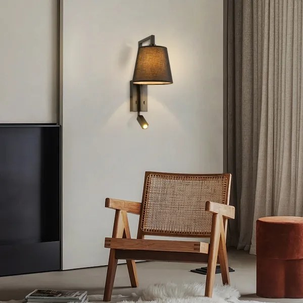 Brilagi - Applique a LED RAYA 1xE14/40W/230V + LED/3W nero