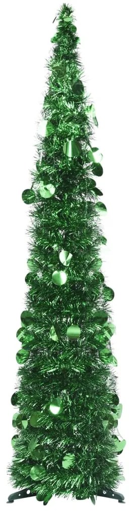 Albero di Natale Artificiale Apribile in PET, Verde / 120 cm