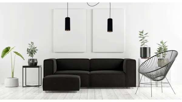 Lampadario a sospensione con filo AVALO 2xE27/60W/230V ragno nero