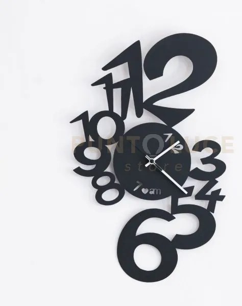 Orologio da parete di design lupin nero
