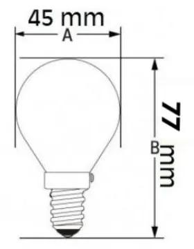 Lampadina LED E14 Filamento 4W 500lm Colore  Bianco Caldo 2.700K