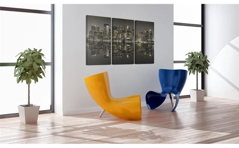 Quadro New York dorata  Colore Arancione, Dimensioni e Misure 120x80