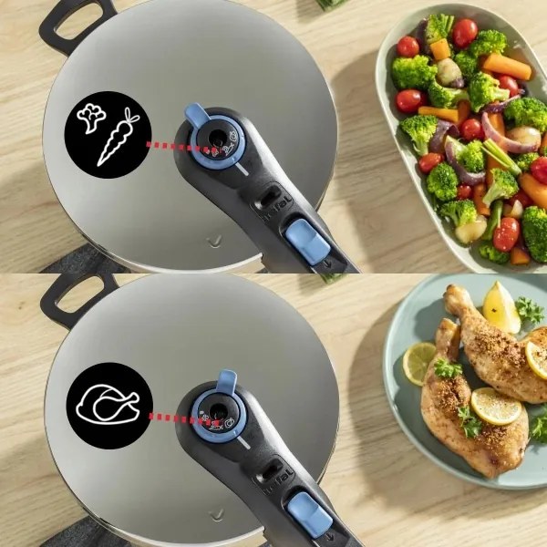 Tefal - Pentola a pressione 4 l SECURE TRENDY acciaio inossidabile
