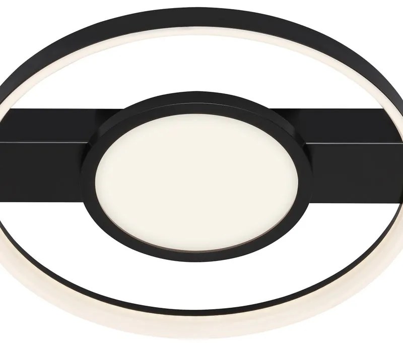 Plafoniera LED moderno Frames, nero43.5 cm dimmerabile