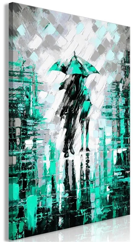 Quadro Lovers in Colour (1 Part) Vertical Green  Colore Grigio, Dimensioni e Misure 40x60