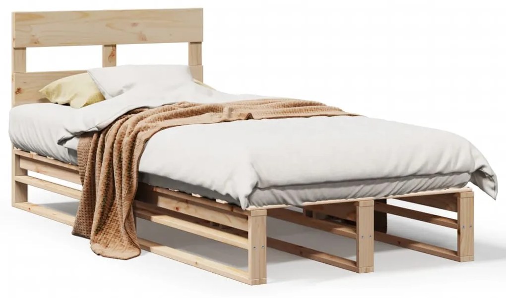 Letto senza materasso 90x200 cm in legno massello di pino