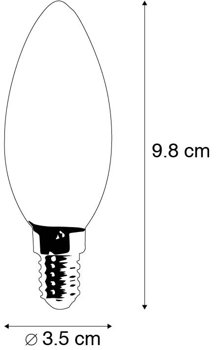 Set di 5 lampadine LED Smart E14 B35 4.5W 470 lm 2700K