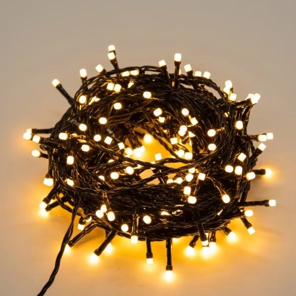 Immax NEO 07756L - Catena luminosa da esterno LED RGBW, 400 LED/10 funzioni, 43 m, IP44, Wi-Fi Tuya