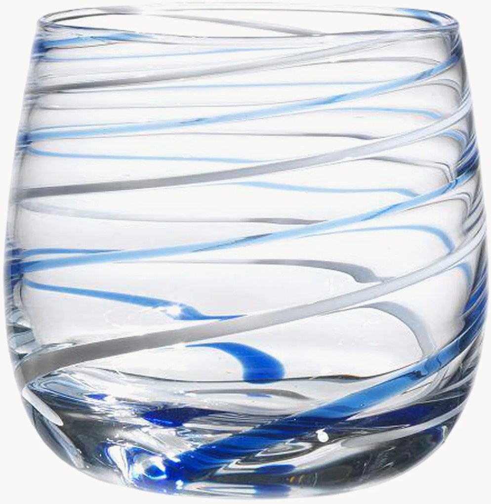 Set di 6 bicchieri in vetro soffiato Twister