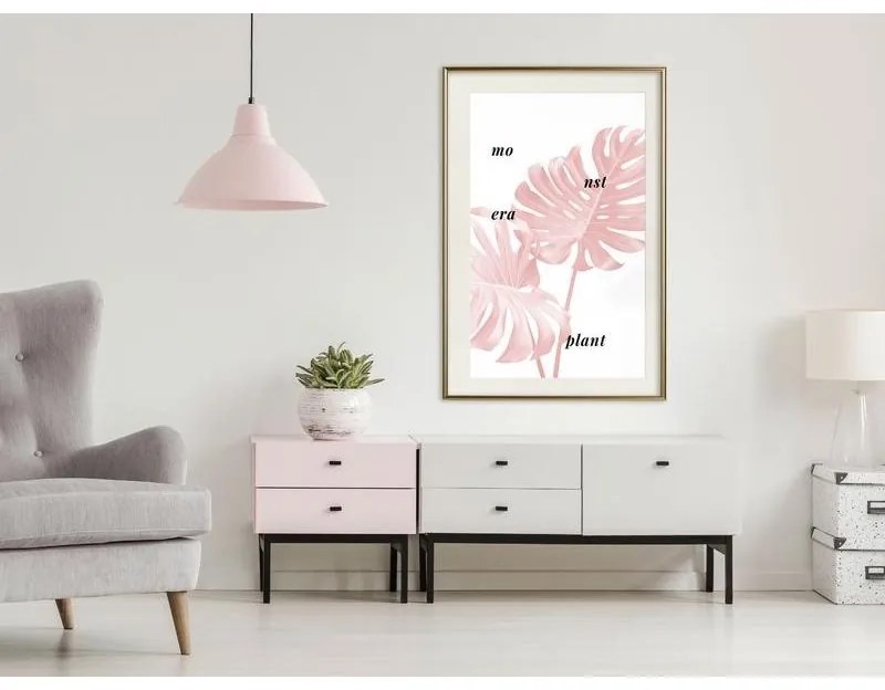 Poster Pale Pink Monstera