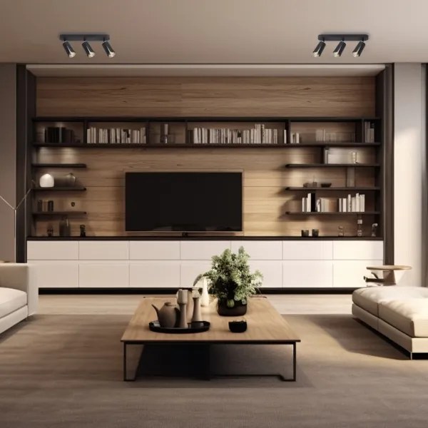 Faretto FIORE 3xGU10/8W/230V nero