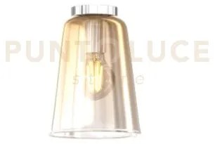 Plafoniera cromo 1 luce ambra 1164cr-pl1-am