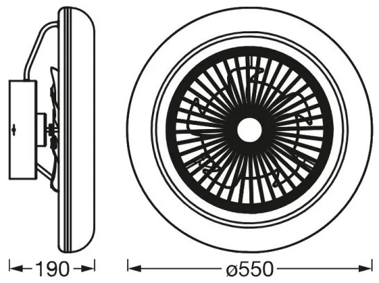 Ledvance -LED Luce dimmerabile con ventola SMART+ LED/35W/230V Wi-Fi + TC