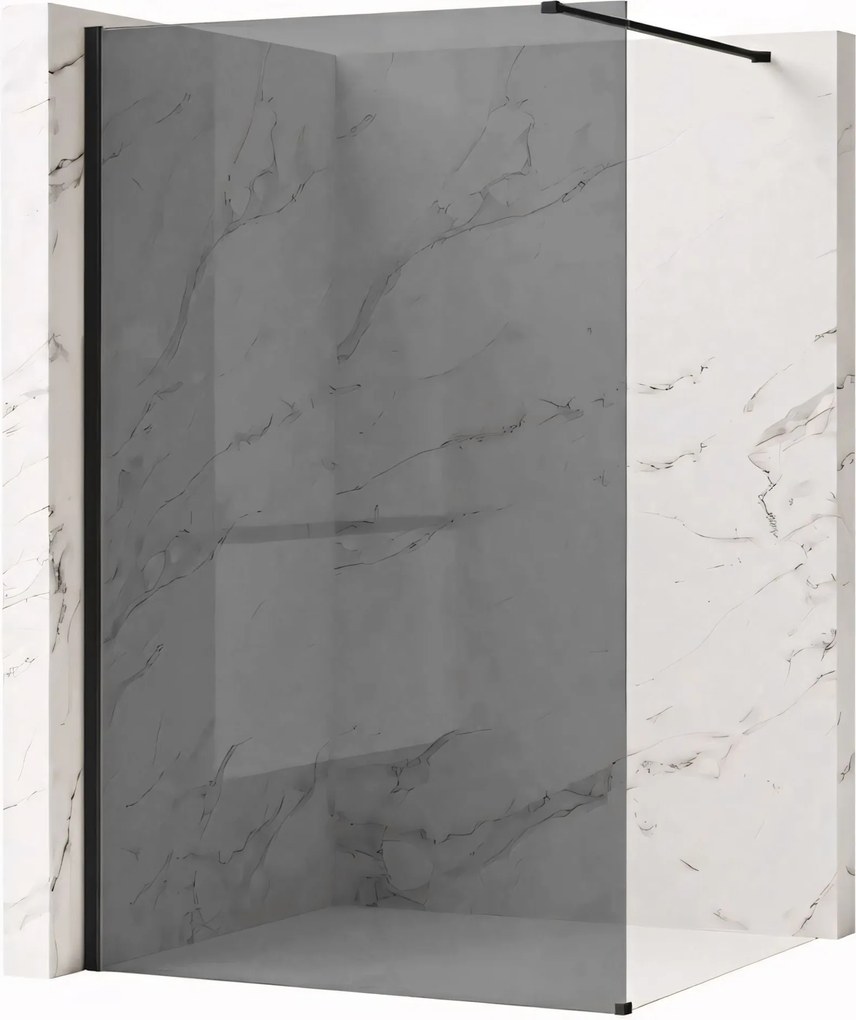 Parete doccia Rea Flexi Grey / Black 90