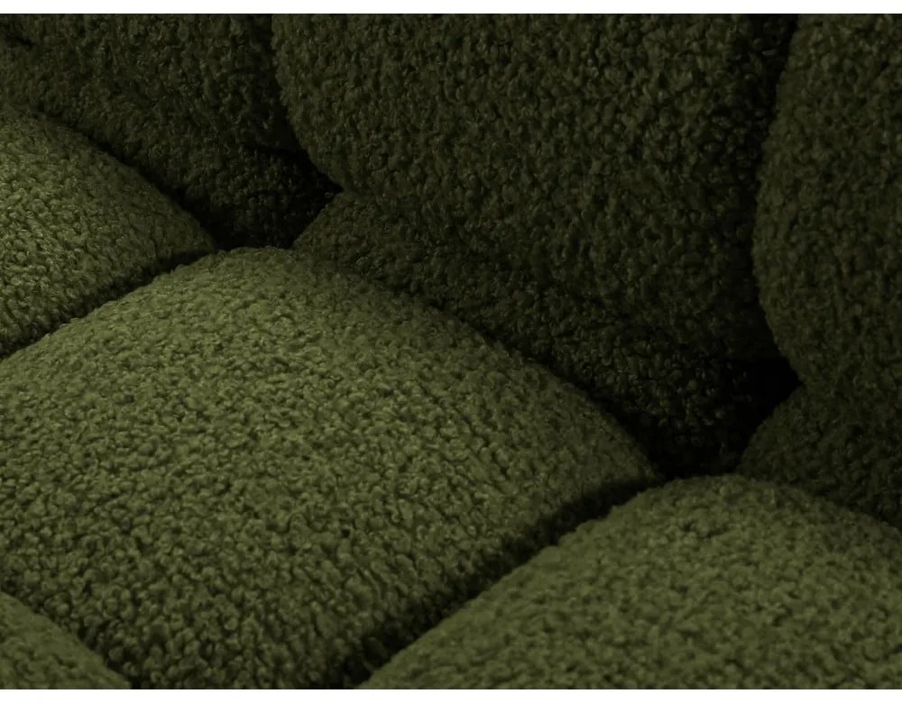 Divano modulo verde in tessuto bouclé (angolo destro) Bellis - Micadoni Home