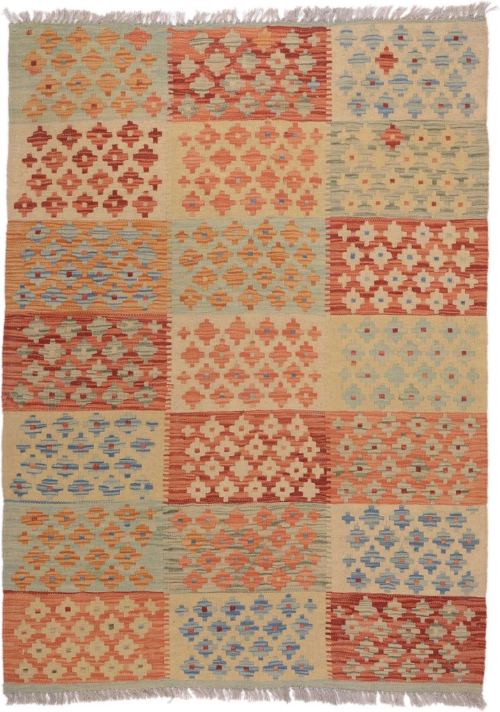 Kilim Tappeto 140x100 (Pakistan) Tessuto A Mano