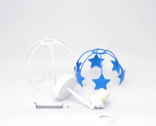 Applique per bambini STARS 1xE27/15W/230V blu/bianco