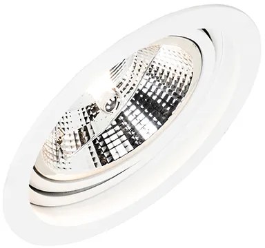 Set di 6 Faretti da Incasso Rotondi Orientabili Bianchi - Chuck 111