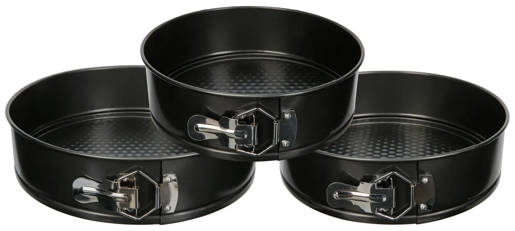 Set 3 tortiere 22, 24 e 26 cm con chiusura a cerniera
