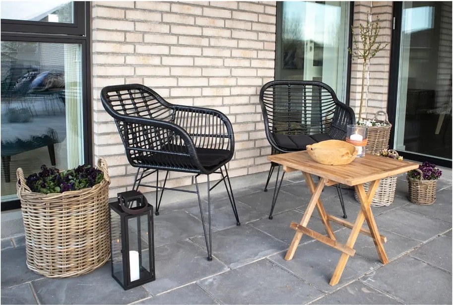 Set di 2 poltrone da esterno in rattan con cuscino Trieste - House Nordic
