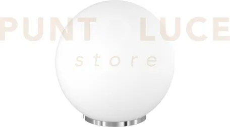 Mars lampada da tavolo montatura cromo vetro bianco d.30 cm 1 luce ...