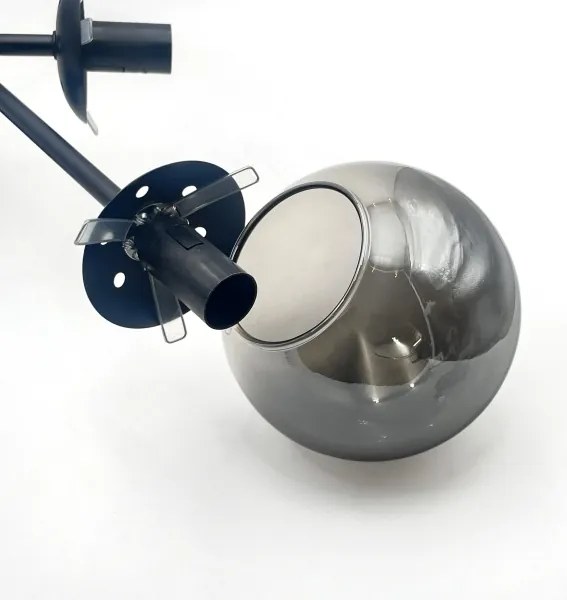 Brilagi - Lampadario a soffitto MALIVA 6xE14/15W/230V nero/fumé