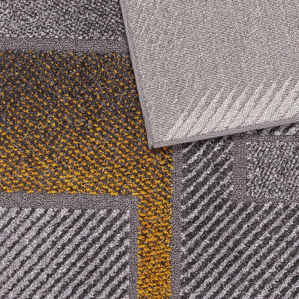 Tappeto giallo ocra e grigio 133x190 cm Meteo - FD