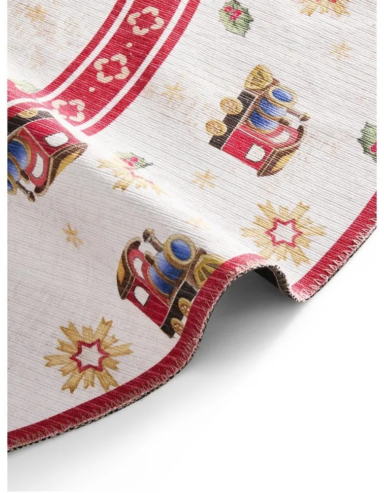 Tappeto rotondo rosso a tema natalizio ø 160 cm Toy's Delight Train – Villeroy&amp;Boch