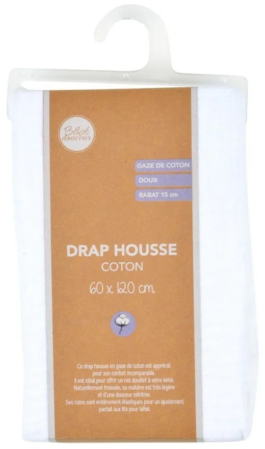 Lenzuolo per culla in mussola elasticizzata 70x140 cm - Bébé Douceur