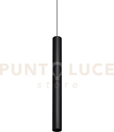 Look round sospensione 1 luce attacco gu10 d.6x70cm nero