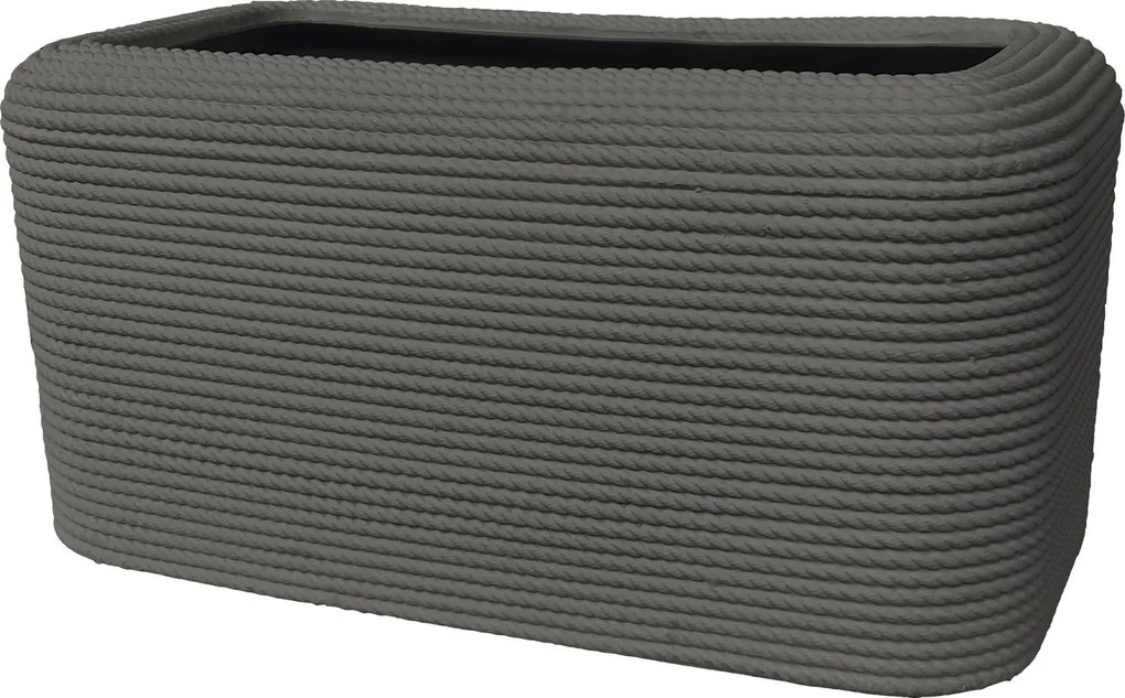 Fioriera BALI in polietilene antracite H 45 cm L 80 x P 45 cm
