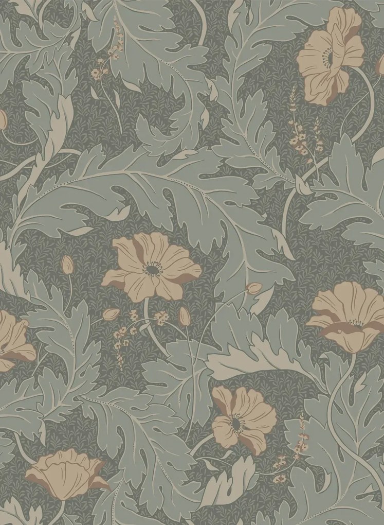 Sandberg Carta da parati Charlotta - Forest Green