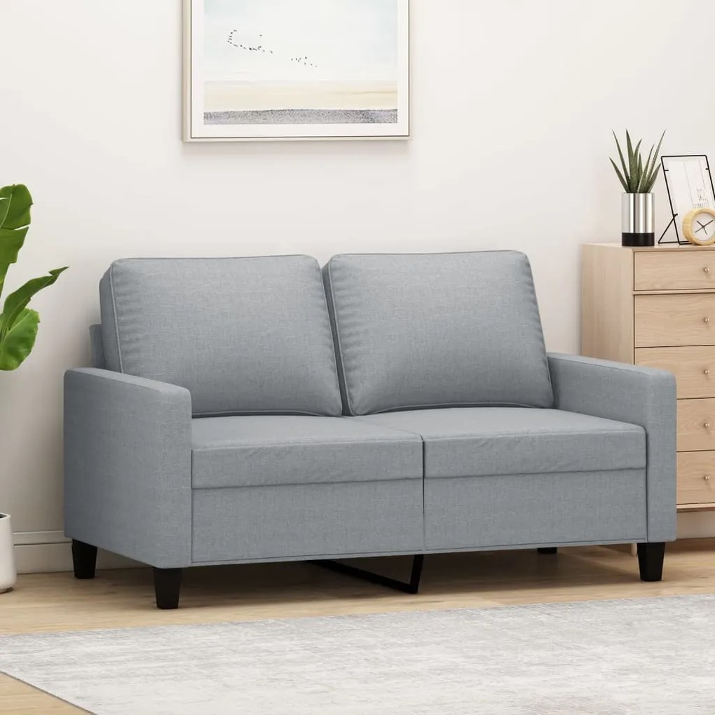 Divano A 2 Posti Grigio Chiaro 120 Cm İn Tessuto /