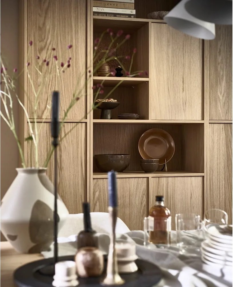 Parete attrezzata modulare in rovere naturale 157x199 cm Modulair - vtwonen