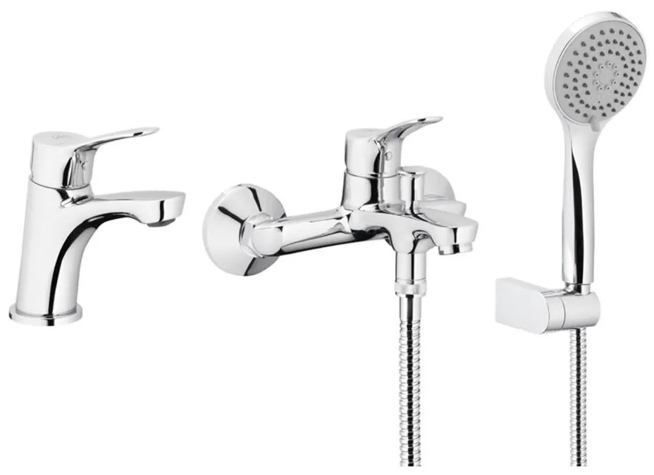 KFA Armatura 5241-003-00 - Set da bagno con rubinetto + rubinetto per lavabo MORRIS cromo lucido