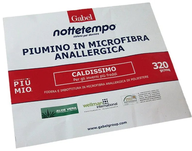 Piumino Una Piazza e Mezza Microfibra Anallergica 320 GR/MQ NOTTETEMPO GABEL