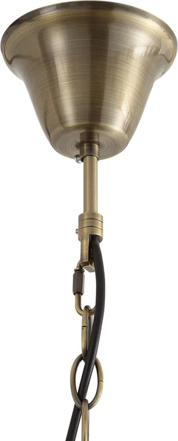 Lampada a sospensione classica bronzo con vetro opale 5 luci - Katarina