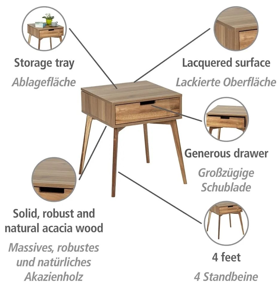Tavolo portaoggetti Acacia - Wenko